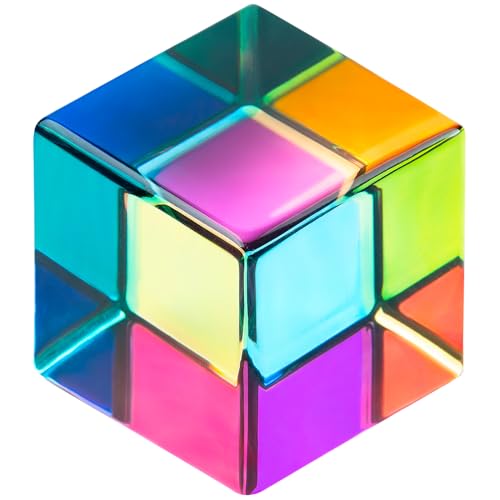 iKeelo Color Cube 50mm (Verbessert) – Cyan, Magenta, Gelb Patent angemeldeter magischer optischer Farbwürfel mit permanenten Farben und abgerundeten Ecken