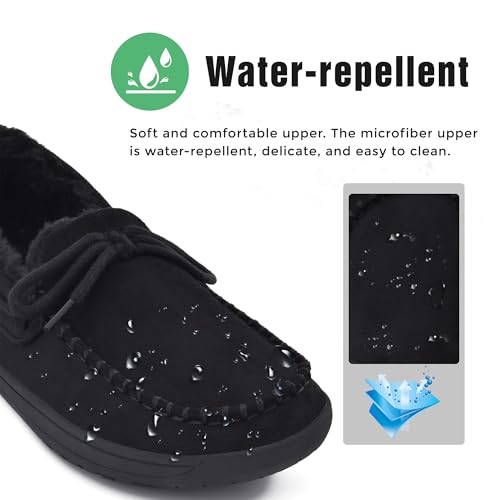 Image of JACKSHIBO Women's Barefoot Slip On Loafers Warm Fur Lined Boat Casual Shoes Suede Winter Walking Sneakers Wide Toe Box Minimalist Zero Drop