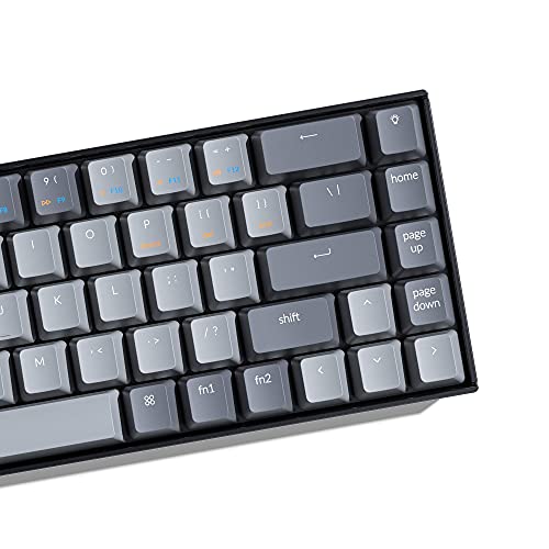 Image of Keychron K6 Wireless Bluetooth 5.1 /Wired Mechanical Gaming Keyboard, RGB Backlight, Gateron Mechanical G-Pro Switch, 65% Compact 68-Keys, 4000mAh Battery for Mac Windows (Gateron G Pro Red Switches)