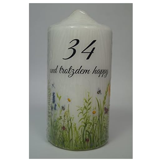 Vela de cumpleaños número 34