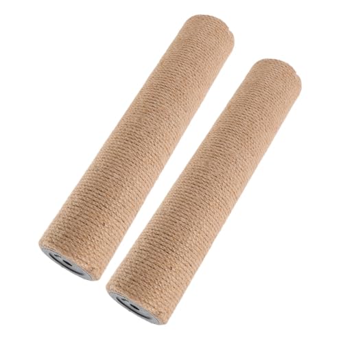 POPETPOP 2pcs Heavy Duty Sisal Scratching Post for Cat Tree Durable Replacement Poles for Indoor Cats Height for Active Play and Exercise