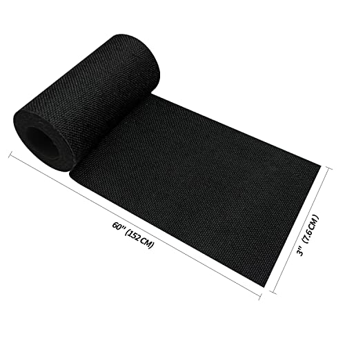 Image of King Mountain Premium Linen Fabric Iron-on Repair Patch, Inside&Outside Fabric Repair Patch, 3 inchx60 inch with Backing Glue Linen Repair Decorative Patch kit (Linen-3 inchx60 inch, Black)