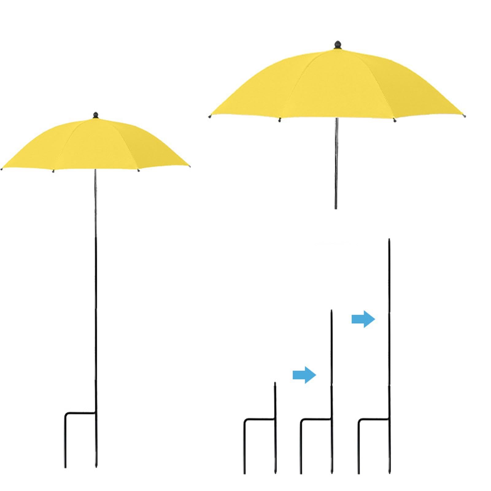 MYCENSE Plant Umbrella Shade Cover 20 inch Versatile Sturdy with Stake Sun Protection for Outdoor Plants for Flower Bonsai Backyard, Yellow