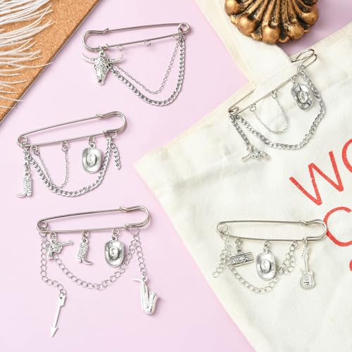 Image of Airssory Mixed Styles Bee Flower Tarot Ribbon Travel Theme Alloy Brooches Pins for DIY Clothes Backpack Hats Jackets Craft