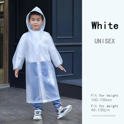 Thickened Children Raincoat Reusable Transparent Fashion Rainwear Hooded Rain Coat Outdoor Raincoat3
