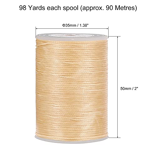 Hilo encerado de cuero para coser 98 yardas 1mm miniatura 2
