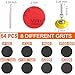 VRKET 64 PCS 2 Inch Sanding Disc Pad,Hook and Loop Sanding Pads 180 to 3000 Wet Dry Sponge Sandpaper with 1/4” Shank for Drill Sanding Grinder Rotary Tools Curved Surface Polishing and Sanding