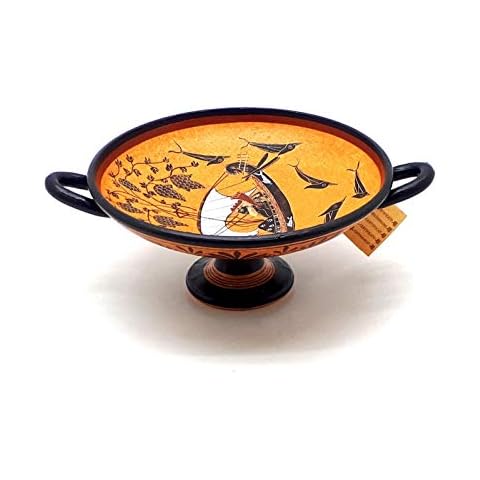 God Dionysus Ancient Greek Vase Pottery Kylix Cover
