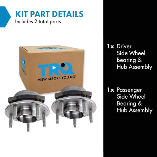 Image of TRQ Front Left and Right Wheel Bearing and Hub Assembly Set 2 Piece