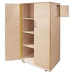 Wood Designs Mobile Storage Cabinet for Daycare and Classroom with Hidden Compartment for Valuables, Fully Assembled, Lockable Wooden Rolling Cabinet, 60" H x 31" L x 26" W (Pack of 2) - Image 5