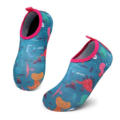 SOLLOMENSI Zapatos de Agua Escarpines para Niños Niñas Secado Rápido Calcetines Descalzos de Aqua para Al Aire Libre Playa Nadando Paseo Surf Buceo Snorkel Yoga Ejercicio