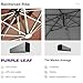 PURPLE LEAF 12ft Solar powered LED Patio Umbrella Outdoor Round Large Cantilever Umbrella with LED lights Windproof for Garden Deck Pool Patio, Brick Red