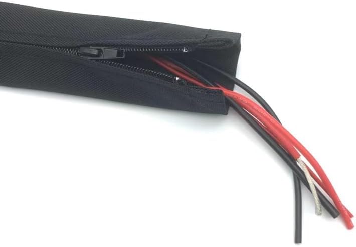 60mm Zipper Cable Sleeve Flexible Nylon Cable Sock Harness Line Sheath Organizer Wire Wrap Management Cord Hider Protection - (Color: Black, Inside Diameter: 60mmx120cm, Length: 1 Piece)