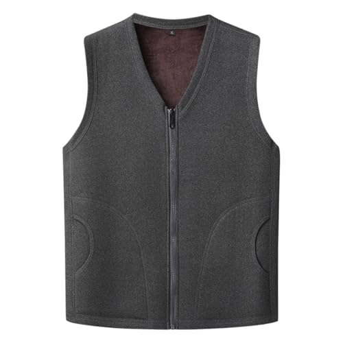Gilet chaud homme avec poches zippées protège du froid automnale veste d'extérieur