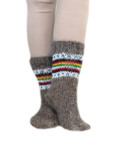 Handcrafted Scandinavian Wool Socks - 100% Pure Sheep Wool, Unisex Winter Warmth, Comfort for Every Size - A Beautiful Gift for Loved Ones!