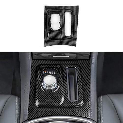 Image of Car Gear Shift Panel Decals for 2015-2023 Chrysler 300 / 300C / 300S / Limited /Base Accessories Carbon Fiber Interior Stickers