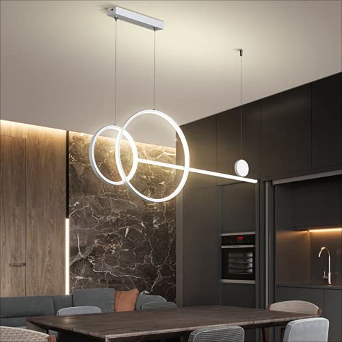Table à Manger à Rotation Luminaire Suspendu Or 54W de Style Art