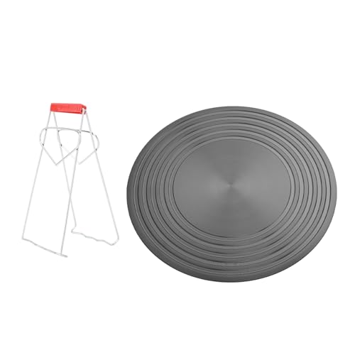 Generic Difusor de Estufa de Gas Antideslizante, Placa Difusora de Calor de Aleación de Aluminio Duradera para Cocinar de Forma Segura, 1 Elevador de Bandeja Incluido (Los 24cm)