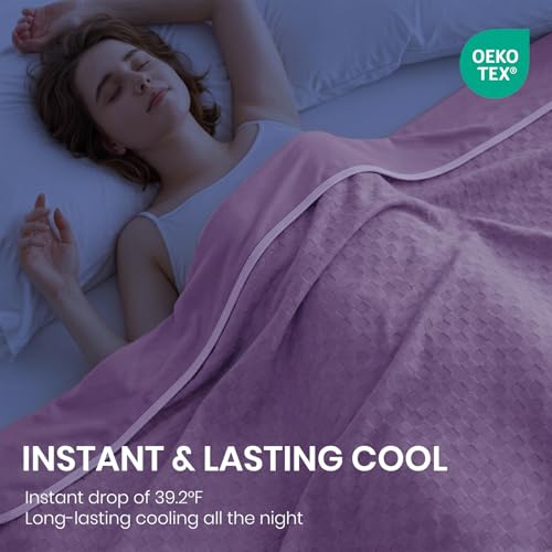 Topcee Cooling Blanket, Summer Cooling Blankets for Hot Sleepers, Arc-Chill Q-Max>0.5 Cool Fiber, Oeko-TEX 100% Certified, Soft, Breathable, Double-Side Bed Throw,Keep Cool for Adults Kids 50"x70" — view 2