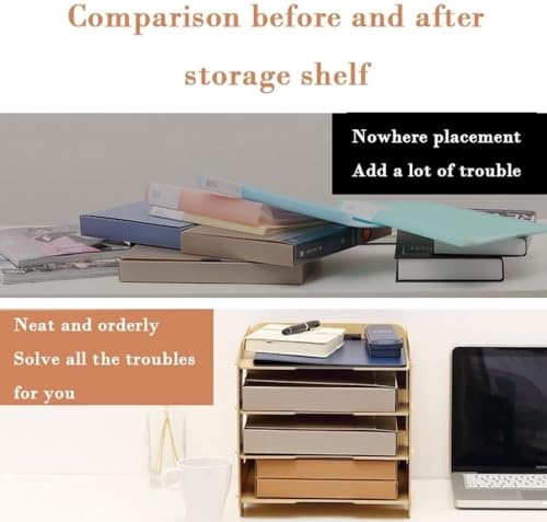 Organizador de archivos de escritorio, estantería multicapa para oficina y estudiantes, soporte creativo para revistas, estante de archivos simple para organización de artículos de papelería