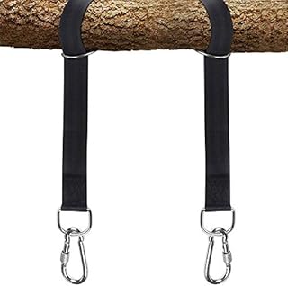Tree Swing Hanging Straps Kit Holds 2000 lbs,5ft Extra Long Straps Strap with Safer Lock Snap Carabiner Hooks Perfect for Tree Swing & Hammocks, Perfect for Swings,Carry Pouch Easy Fast Installation
