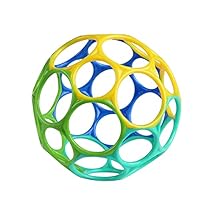 Bright Starts Oball Classic Easy-Grasp Toy - Blue/Green, Ages Newborn +