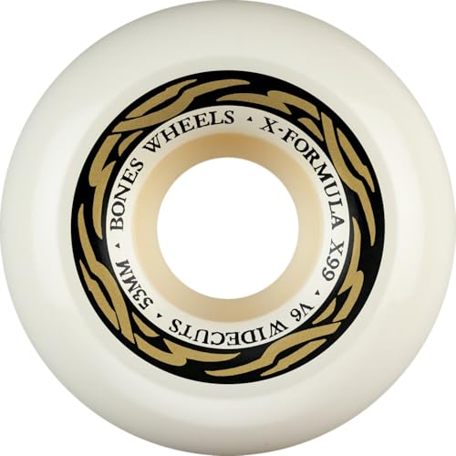 Bones Wheels X-Formula Widecuts スケートボードホイール 53mm 99A V6 ワイドカット（Amazon）