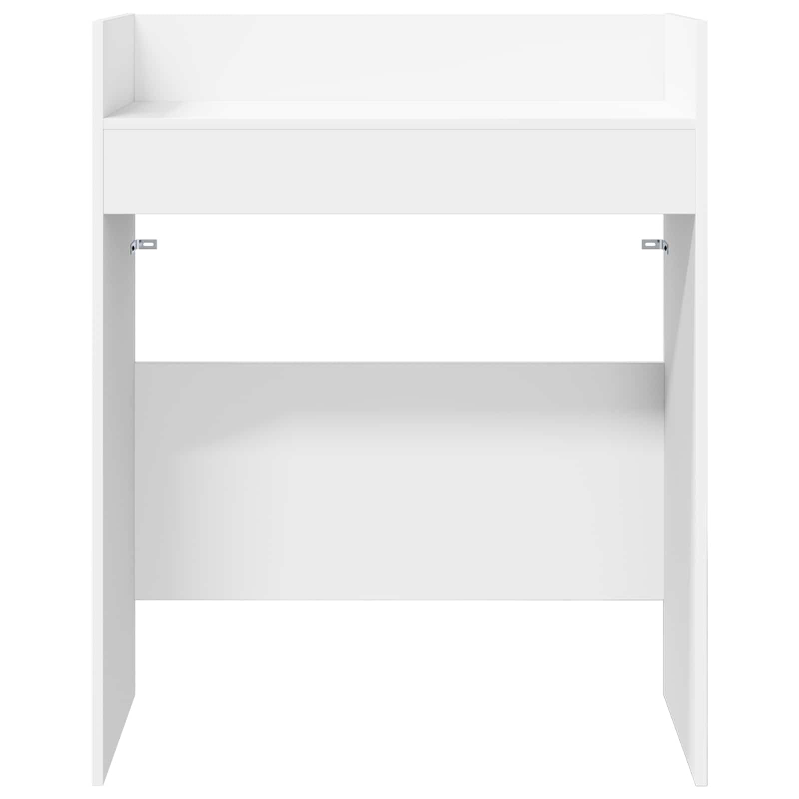 vidaXL Tavolo da DJ bianco, 82 x 45 x 102 cm, in legno di ingegneria, tavolo DJ a forma di U, spazio moderno ed ergonomico, attrezzatura audio multifunzionale, stazione professionale