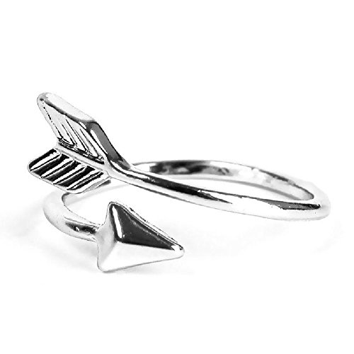 New Women Girl Gold Silver Fashion Adjustable Arrow Open Knuckle Ring Jewelry Silver