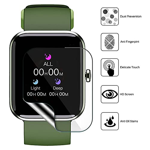 Image of Ultra Thin Unbreakable Screen Protector For BOAT XTEND Smartwatch (1.69 inch) (pack of 2) / / Anti Scratch, Bubble Proof 9H TPU Film With Installation Kit / / (NOT A TEMPERED GLASS)