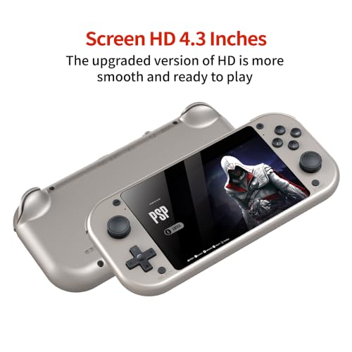Image of M17 Retro Handheld Game Console 4.3 Inch LCD Screen Built-in 64GB Card 20000+ Classic games Video Game Console Emuelec System Retro Video Gaming Console 20+ Classic Simulators-Silver