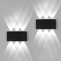 FUPE 2 Pack Lampada da Parete Esterno/Interno LED Applique da Esterni 12W 1200LM Up