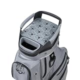 VEVOR Golf Cart Bag, 15 Way Top Divider Organizer, Grip-Locking Bottom Golf Club Bag with Full-Length Divider, Rain Hood, Storage Pockets, Shoulder Strap, Silicone Head Protection for Men