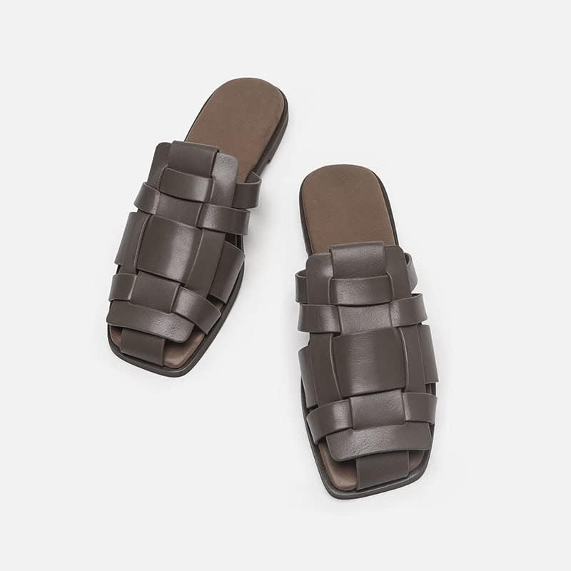 BINDT Women's Slide Flat Sandals Casual Cross Strap Ladies Comfortable Summer Shoes3