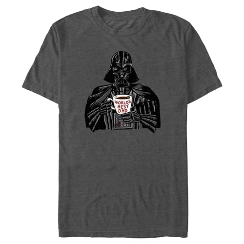 T-shirt Star Wars Vader Dad homme vêtement coton col rond graphique noir