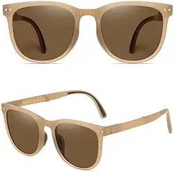 Óculos de sol polarizados dobráveis femininos e masculinos, óculos de condução ultra leves antirreflexo com capa, UV400