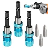 BaZuyunMd Bithalter Magnetisch, 3 Stück, 1/4-Zoll-Sechskantschaft, für Akkuschrauber und Handbohrmaschinen