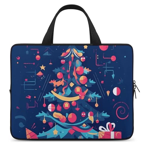 Sac ordinateur portable bandoulière motif sapin Noël sac transport mix