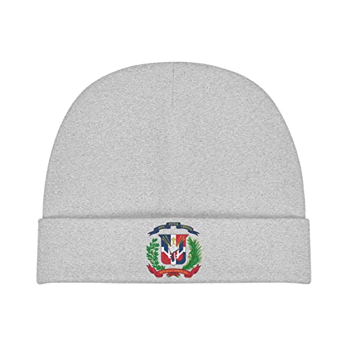 National Emblem of Dominican Baby Beanies Cap Children's Winter Knitted Hat Toddler Warm Infant Knit Hats Gray
