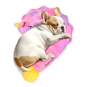 BurgeonNest Small Dog Calming Pillow for Dogs and Cats, Fluffy Soft Colorful Sleep Bolster Cozy Pet Bed Pillow, Great Present for Senior Pup Puppy Kitten, Washable, M