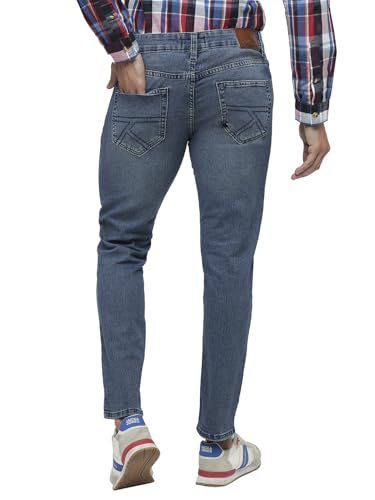 Image of Jack & Jones Men Mid Rise Slim Fit Light Fade Comfort Stretchable Jeans
