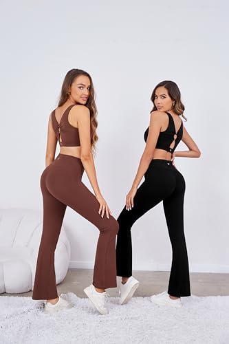 TomTiger Flare Leggings for Women Bootcut Yoga Pants with Tummy Control High-Waisted and Wide Leg4