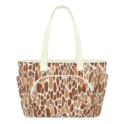 Sac fourre-tout girafe à fermeture éclair : résistant, ultra léger et grand volume