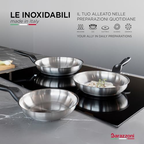 Barazzoni Wok 28 cm acero inoxidable negro miniatura 2