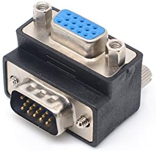 Oiyagai DB15 VGA Female to VGA Male Right Angle 90 Degree Connector Cable Adapter