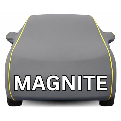 Image of Kayme Premium Grey Magnite Car Cover Waterproof for (All Models & Variants - Petrol, Diesel, CNG & EV) |Speacially Custom Fit with Mirror Pockets |All-Weather Protection - Outdoor Car Body Cover
