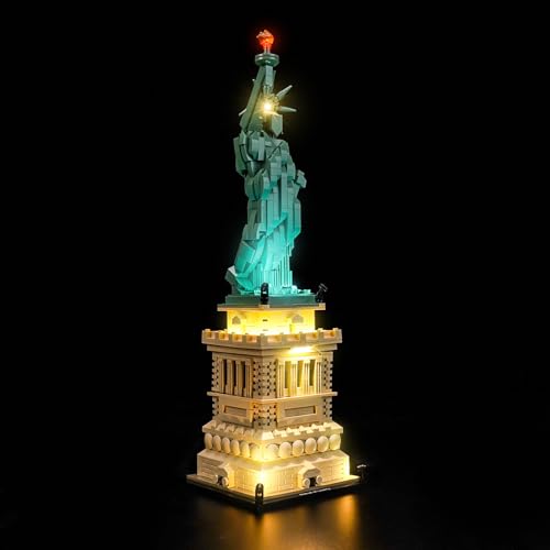 Image of LED Lighting Compatible with Lego Architecture Statue of Liberty 21042,Light Kit Compatible with Lego 21042, NOT Included The Model Set - JUST Lights