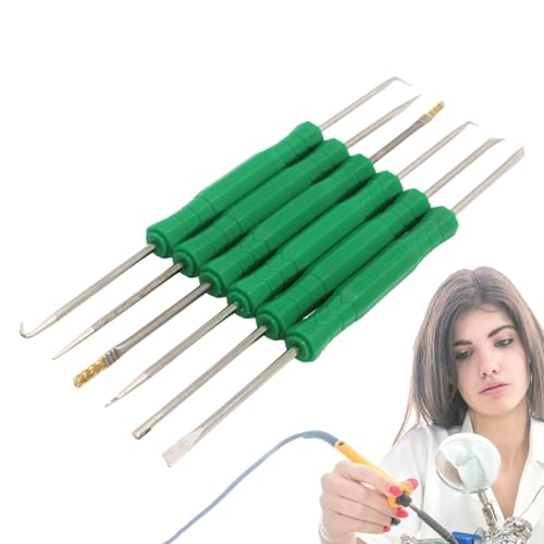 Herramienta auxiliar de soldadura, kit de soldador - Herramienta de soldadura de doble cara, juego de 6 piezas, herramienta auxiliar de reparación PCB, herramienta auxiliar profesional para