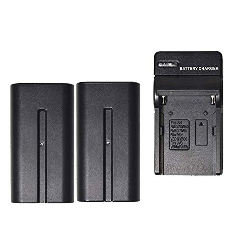 Kit 2x Baterias e Carregador NP-F750 / F770 para Sony, Monitores e Iluminadores de Led