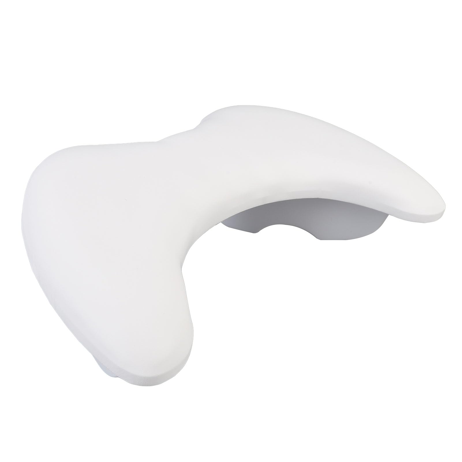 Repose-Bras pour Manucure, Repose-Bras en Forme de U avec Support Amovible, Coussin de Manucure en Cuir PU Facile à Nettoyer (White)